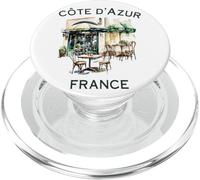 Côte d'Azur French Art Café Voyage Mer Méditerranée France PopSockets PopGrip pour MagSafe
