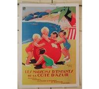 Côte d'Azur Maisons d'enfants - 50x70 cm - AFFICHE / POSTER G