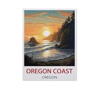 Côte de l'Oregon, Oregon，1000 Pièces Puzzles Jeu De Famille Jouet Jeu Éducatif Anti-Stress Défi Difficile Puzzle pour Enfants（75x50cm）-DI59
