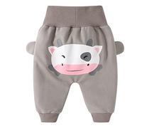 Cote De Travail Enfant Enfants Infant Toddler Enfants Bébé Garçons Filles Dessin Animé Animaux Imprimer Taille Haute Pantalon Pantalon Tenues Vêtements(Grey,2-3 Ans)