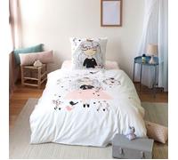 COTE DECO KIDS Parure de lit enfant - motif Princesse - 100% coton - housse de couette 140x200 cm + 1 taie d'oreiller 63x63 cm