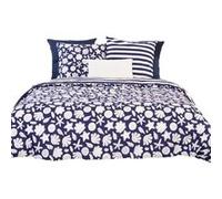 Côté Déco - Parure de lit Croisic - Coton adouci - 220 x 240 cm - Bleu marine - Croisic Bleu foncé G