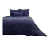 Côté déco - Parure de lit - Double gaze de coton - 240 x 260 cm - Marine Bleu foncé G