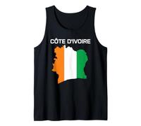 Côte D'Ivoire Côte D'Ivoire Drapeau Carte Afrique de l'Ouest Fierté Afrique Débardeur