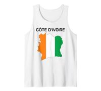 Côte D'Ivoire Côte D'Ivoire Drapeau Carte Afrique de l'Ouest Fierté Afrique Débardeur