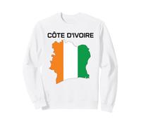 Côte D'Ivoire Côte D'Ivoire Drapeau Carte Afrique de l'Ouest Fierté Afrique Sweatshirt