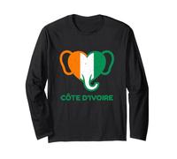 Côte D'Ivoire Elephant Fierté ivoirienne Côte D'Ivoire Africaine Her Manche Longue