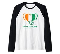 Côte D'Ivoire Elephant Fierté ivoirienne Côte D'Ivoire Africaine Her Manche Raglan