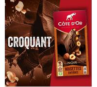 Côte d'Or Chocolat noir aux noisettes entières - La tablette de 180g