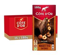 Cote D'Or - 16 Tablettes de chocolat noir aux noisettes entières - (16x180g)