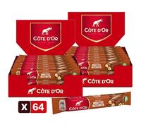 Cote D'Or - 2 Présentoirs de 32 barres de Chocolat au Lait et Noisettes Entières - Cacao 100% Durable - (2x32x45g)