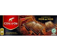 Côte d'Or 24 Mignonnettes Noir de Noir à Partager la Boîte de 240 g - Lot de 4