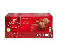Cote D'Or - 3 boîtes de 24 mignonnettes de chocolat au lait - (3x240g)