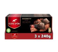 Cote D'Or - 3 boîtes de 24 mignonnettes de chocolat noir - (3x240g)