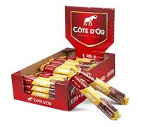 Côte d'Or - Bâton Double Lait - Barre Chocolat au Lait Praliné Individuelle - Étui Refermable - Présentoir de 32 Barres de 46 g