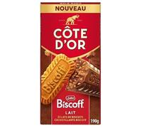 CÔTE D'OR Biscoff Tablette de chocolat au lait et spéculoos 190 g