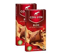COTE D'OR Bloc lait entier noisette (2 x 180g)