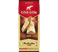 Cote D'Or Chocolat | Tablette De Chocolat Côte D'Or Bonbonbloc Praliné Blanc | Chocolat Belge | Chocolat Cote D'Or | 200 Gramme Total