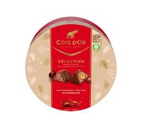 CÔTE D'OR - Coffret Collection de Fêtes - Assortiments de 20 Chocolats au Lait - 2 Recettes : Mini Bouchée Lait et Mini Roc Lait - Boîte Chocolat Noël à Offrir - Idée Cadeau Noël - Boîte de 187 g