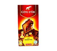 Côte d'Or, lait entier avec tablette de chocolat aux noix entières, paquet de 16 (16 x 180 g)