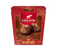 CÔTE D'OR - Mini Bouchée Lait - Chocolat au Lait Fourré aux Noisettes et Amandes - Chocolats de Noël - Boîte à Partager ou à Offrir - Boîte d'Environ 21 Mini Bouchées - 1 Boîte de 197 g