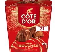 CÔTE D'OR - Mini Bouchée Lait - Chocolats de Noël - 1 Boîte 197 g (Lot de 2)