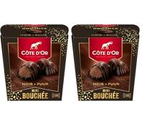 Côte d'Or - Mini Bouchée Noir Truffé - Chocolats de Noël - Boite de 158g (Lot de 2)