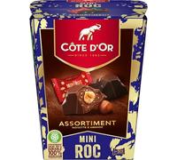 CÔTE D'OR - Mini Roc Mix - Assortiments de Chocolats - Lait, Praliné, Noir - Chocolats de Noël - Boîte à Partager ou à Offrir - Boîte d'Environ 30 Mini Rocs - 1 Boîte de 279 g