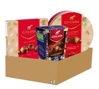 CÔTE D'OR - Mini Roc Mix de 279g, Coffret Sélection de 187g & Coffret Collection de 135g - Assortiments de Chocolats de Fêtes - Boîtes à Partager ou à Offrir - Idée Cadeau Noël - Lot de 3