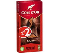 Côte d'Or Noir Praliné, 2 x 200g