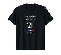CÔTE d'or Numéro de Vie 21 Bourgogne-Franche-Comté France T-Shirt Graphique avec Valeur