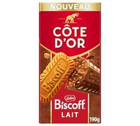 CÔTE D'OR - Tablette Côte d'Or L'Original - Chocolat au Lait Côte d'Or aux éclats de Biscoff Speculos - 190g