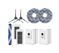 Côté le plus important : pinceau, filtre, chiffon de nettoyage, compatible avec ECOVACS DEEBOOT X5 Omni / X5 PRO Omni Robot Aspirateur Pièces de rechange (Set 8)