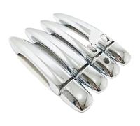 Côté Porte Poignée Couvercle Pour Nissan Pour Qashqai J12 E-Power Fibre De Carbone Noir Chrome Autocollant Garniture Rayures Décor Accessoires Voiture Extérieur Poignées Porte(1 Keyhole 2 Button1)