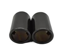 CôTé Queue Gorge Lot De 2 Embouts D'échappement En Acier Inoxydable Pour Volvo Pour XC60 S60 XC90 V40 V60 2011-2014 Sifflet D'éChappement Pour Voiture(Noir)