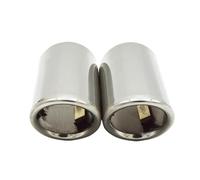 CôTé Queue Gorge Lot De 2 Embouts D'échappement En Acier Inoxydable Pour Volvo Pour XC60 S60 XC90 V40 V60 2011-2014 Sifflet D'éChappement Pour Voiture(Argent)