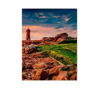 Côte Sauvage et pittoresque près de Ploumanach, Bretagne, France，Puzzles 1000 Pièces pour Adultes Enfants, Puzzles en Bois, Jeux Éducatifs, Défi Cérébral Puzzles en Bois pour Adolescents（75x50cm）-J81