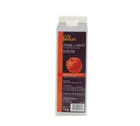 Cote Saveurs Purée de Litchi, Fraise, Framboise, Griotte, Myrtille 1kg/Boite - Livraison Gratuite France (1 boite, Litchi)