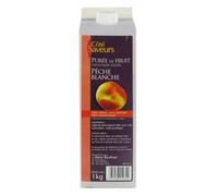 Cote Saveurs Purée de pêche blanche 1 kg