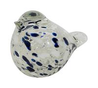 COTE TABLE Presse Papier Oiseau Blanc Verre 11x7x9cm