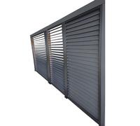 Côté Ventelles Aluminium Gris 3 60 M Pour Pergola Bioclimatique Habrita Per3630bi Et Per3660bi