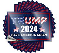 COTECI Autocollants et décalcomanies Hardhat Trump 2024 Save America Agian Funny Sticker 10 pièces Vintage Bar Decor Girl Car Stickers (Taille : 6 x 9 cm)
