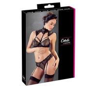 Cottelli - Ensemble soutien-gorge en dentelle avec col (noir) - 80B/M