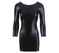 Cotelli Collection Wetlook Robe pour Femme Noir
