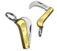 COTEMODE ACCESSOIRES DE MODE Pendentif Acier 316 argenté Gothique Rock ou Biker - Couteau Serpette