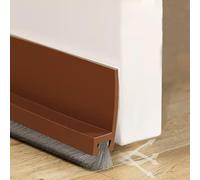 Cotensta 100cm Marron Joint de Porte, Joint Brosse Isolation Phonique Porte, Auto-adhésif et Peut être Coupé à la Taille, Boudin de Porte, Calfeutrer Bas de Porte, (Brown)