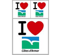 Côtes-D'armor (2 Fois 10cm Et 2 Fois 5cm) - Sticker/Autocollant
