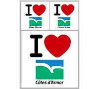 Côtes-d'Armor (2 fois 10cm et 2 fois 5cm) - Sticker/autocollant G