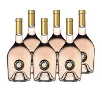 Côtes de Provence Rosé 2020 - Miraval - Vin AOC Rosé de Provence - Lot de 6x75cl - Cépages Cinsault, Rolle