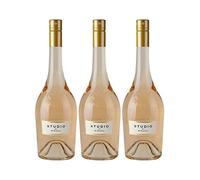 Côtes de Provence Studio by Miraval Rosé 2020 - Miraval - Vin AOC Rosé de Provence - Lot de 3x75cl - Cépages Cinsault, Grenache